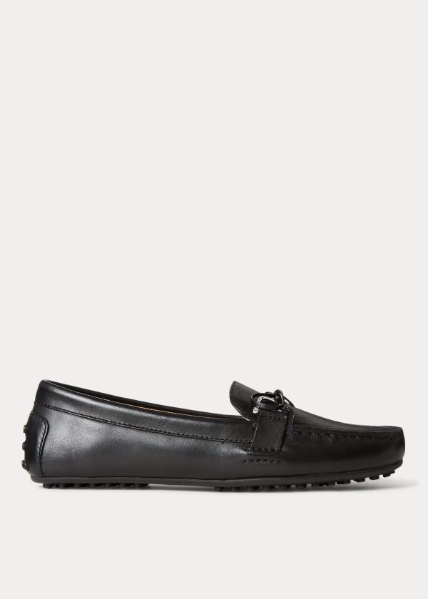 Mocasines Ralph Lauren Mujer Negros - Briley Leather - APTKI7859